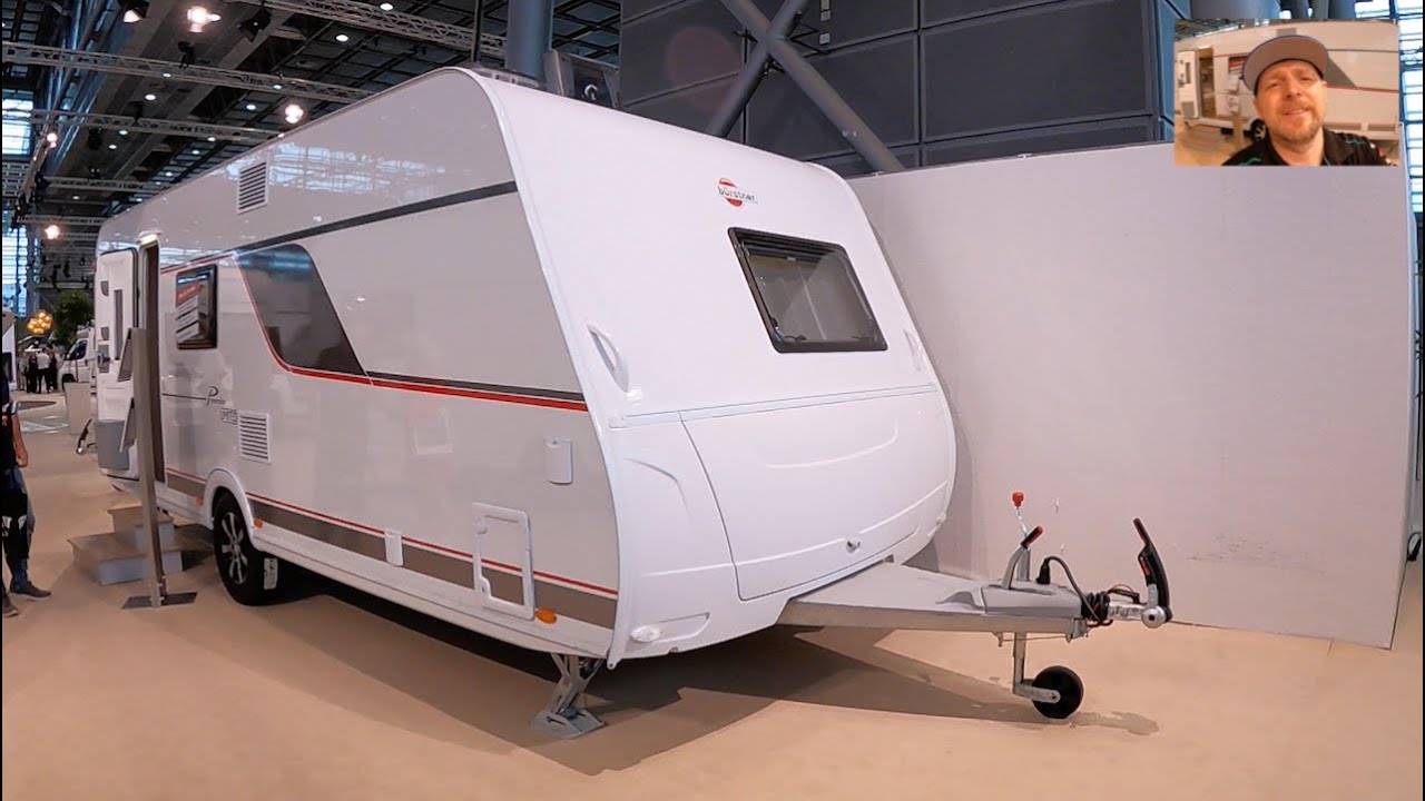 B&uuml;rstner Premio 550 TK Burstner caravan camping travel trailer Hymer walkaround + interior V0683