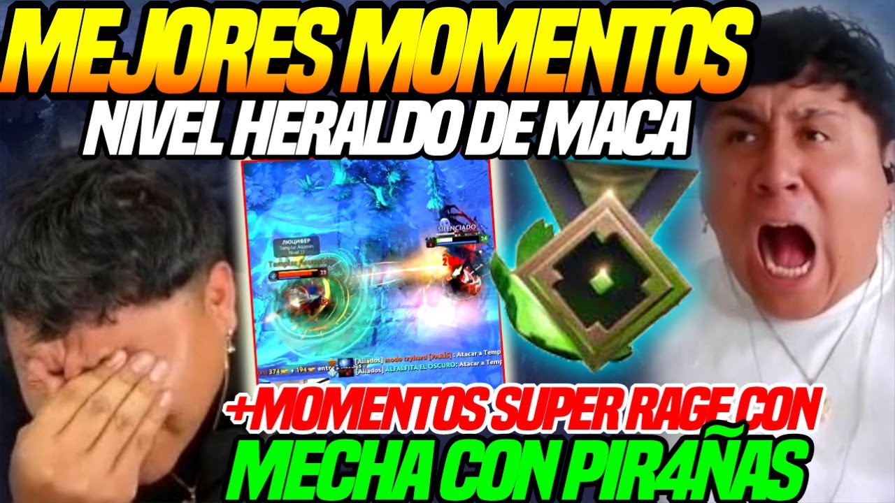 😂MOMENTOS RECONTR4 RAGE de MACARIUS +MECH4 con PIR4Ñ4S😂+PLAYS nivel HERALDO de 1 SOL dota2