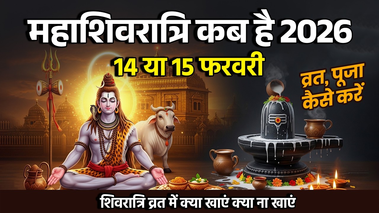 महाशिवरात्रि 2026 कब है | 14 या 15 फरवरी? व्रत पूजा विधि | क्या खाएं क्या ना खाएं | Maha Shivratri