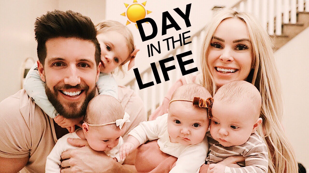 A DAY in the life with TRIPLETS and a toddler. Our crazy daily routine.