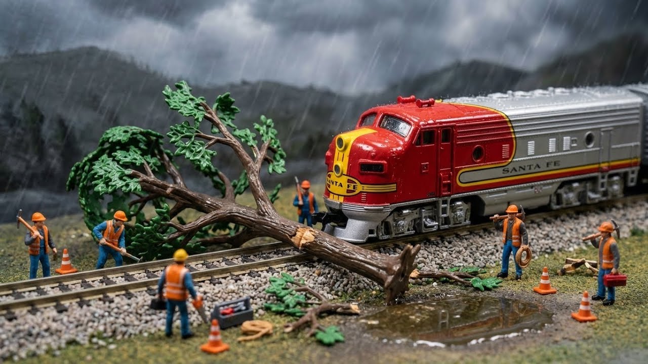 Train Stops! Railway Track Blocked By Fallen Tree Fixed 🚨