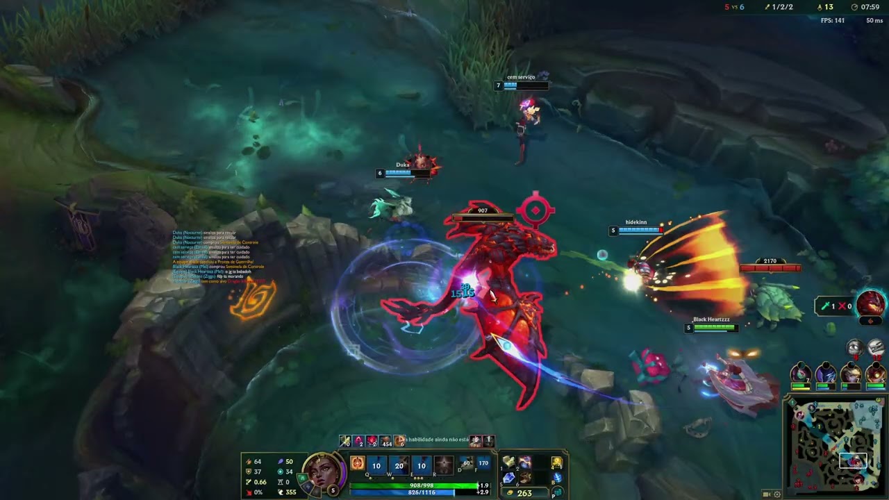 Ziggs and Mel VS Caitlyn and Zyra BOT Lane (Black Heartzzz)