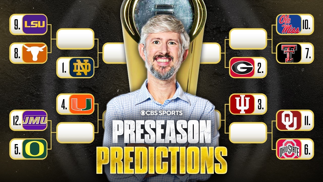 College Football analyst predicts Preseason CFP Bracket, crowns a National Champion 🏆