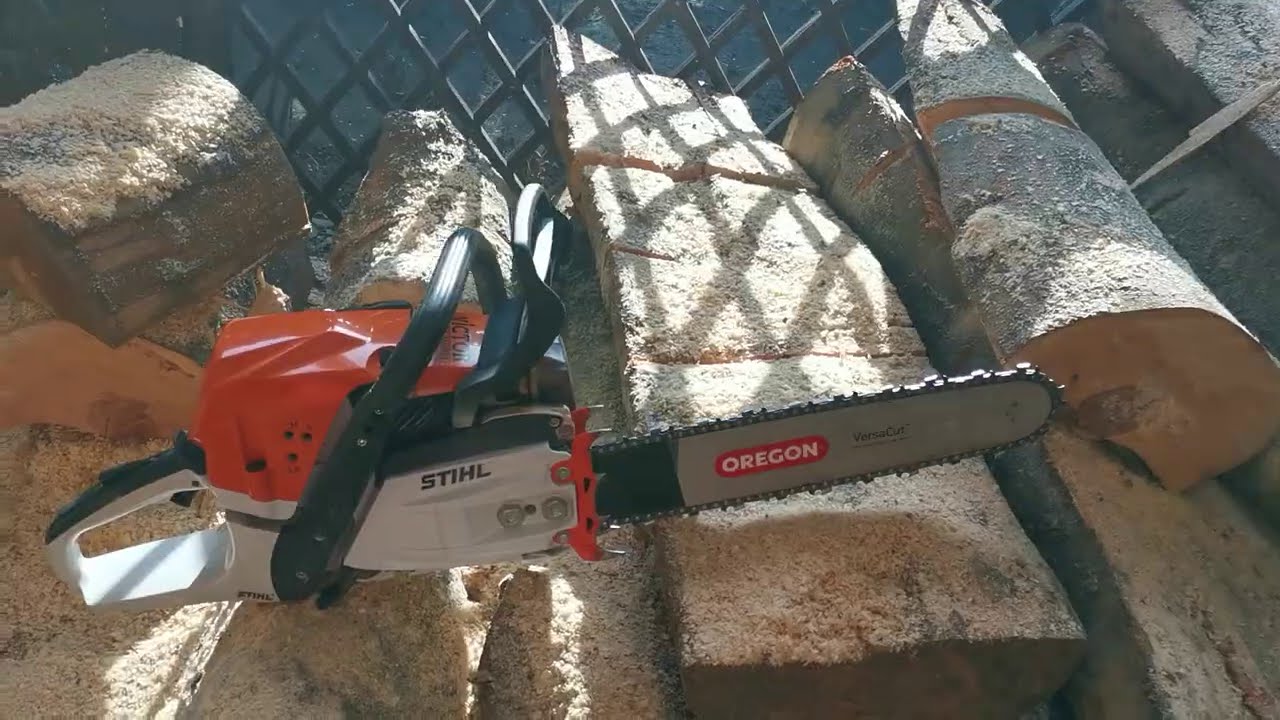 STIHL MS 362 cu lama Oregon Versa Cut 40 cm și lanț semi daltă. la lemne cu pămînt.
