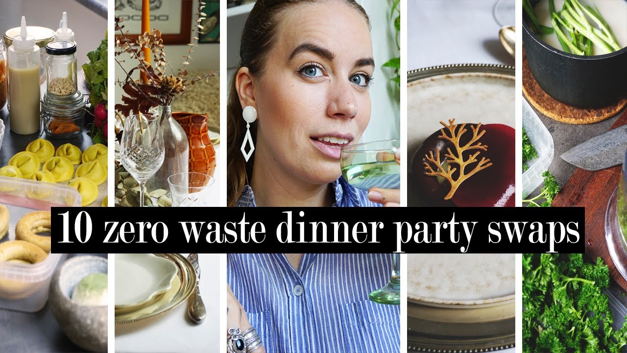10 eco swaps for zero waste dinner parties // sustainable fine dining tips
