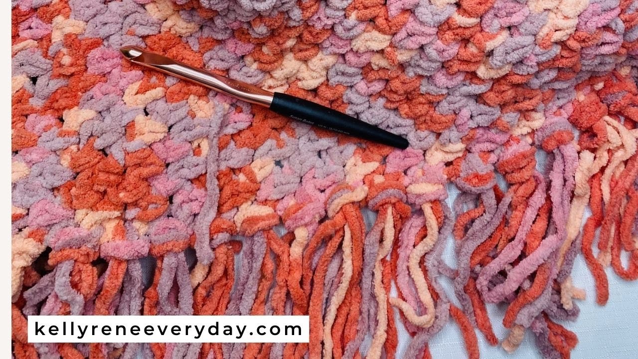 Hello Spring Crochet Chunky Blanket | Moss Stitch Tutorial