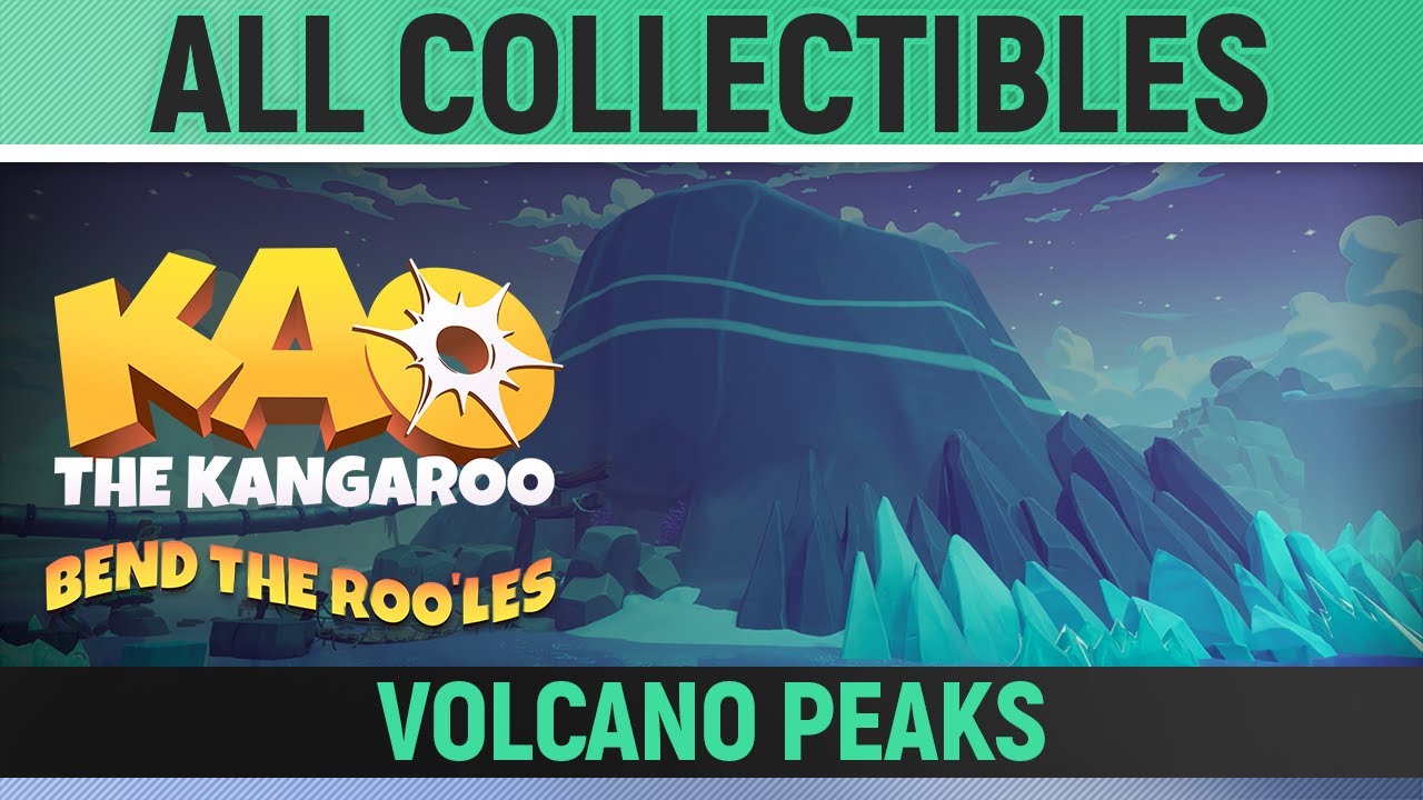 Kao the Kangaroo - Bend the Rooles DLC - Volcano Peaks 🏆 All Kao Letters, Diamonds & Chests