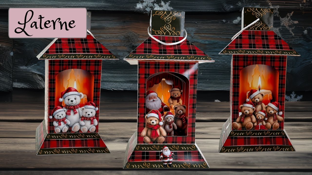 DIY * Laterne * beleuchtet * Weihnachten * Tutorial