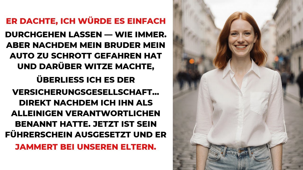 Er dachte, ich w&uuml;rde es einfach durchgehen lassen &mdash; wie immer. Aber nachdem mein Bruder mein...