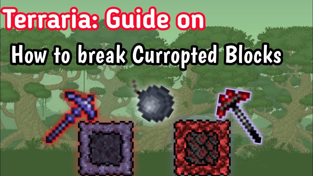 How to Mine Corruption/Crimson block in Terraria | How to get nightmare pickaxe| Updated Video