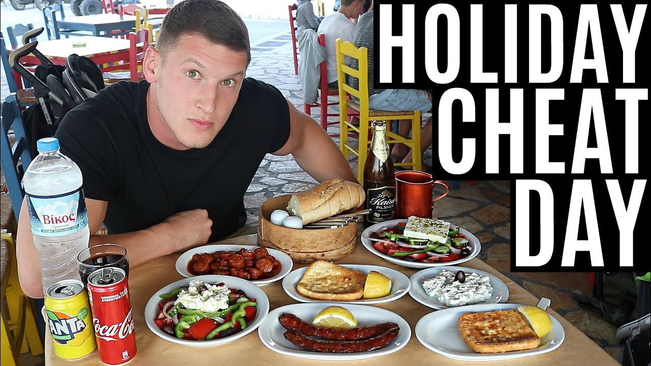 CHEAT DAY ON HOLIDAY | IIFYM Full Day of Eating in Greece