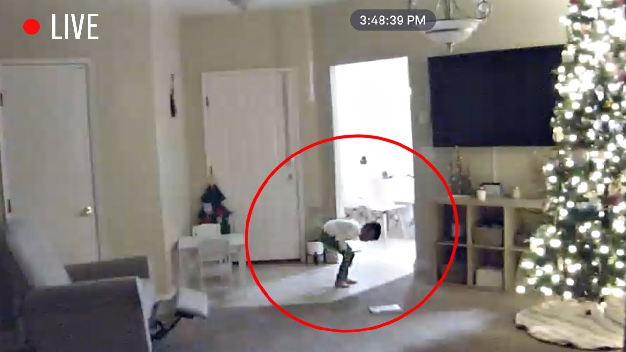 scary choking incident on security camera!