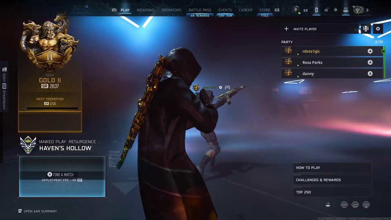 COD gaming grinding