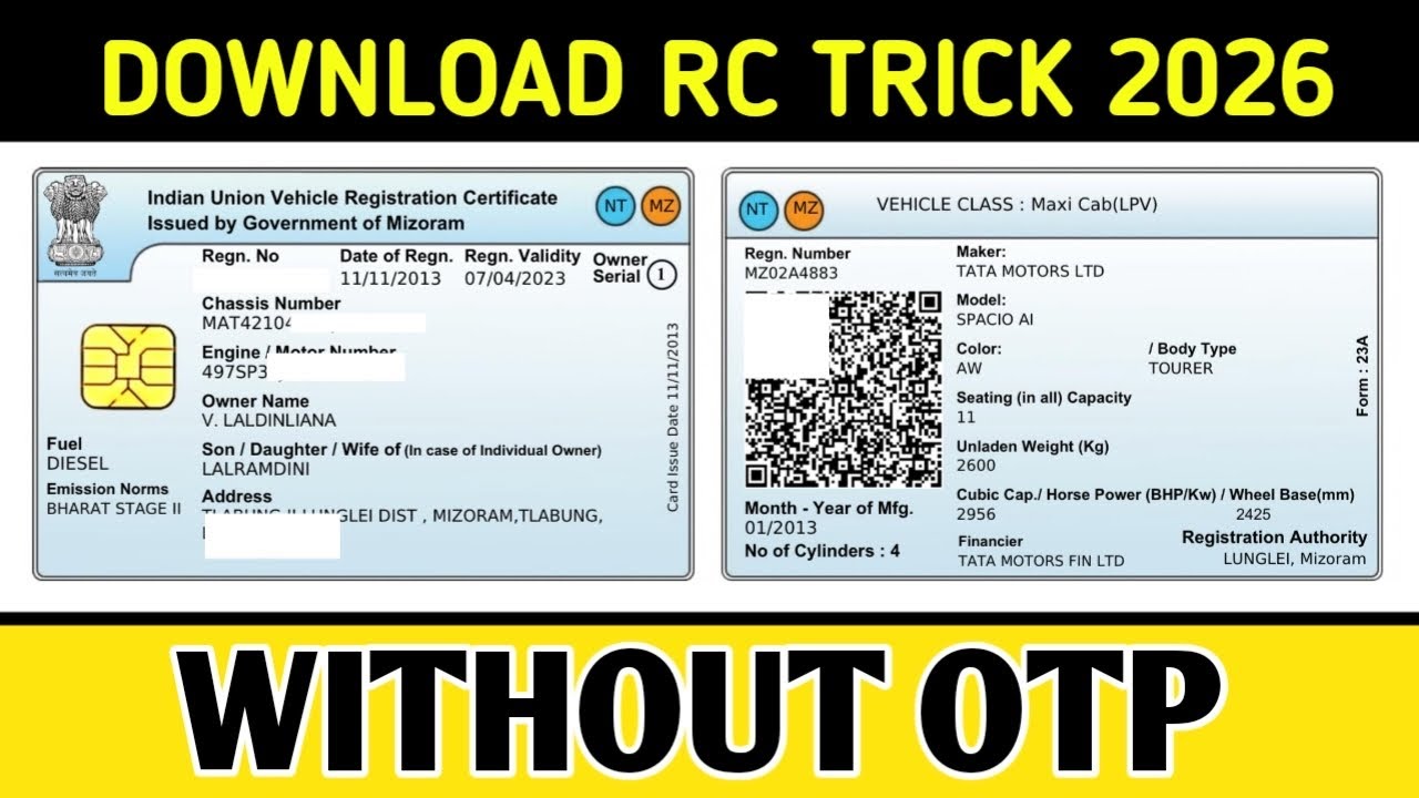 RC Download 2026 Trick || RC Download Without OTP || RC Download Kaise Karen 2026 Trick 100% Work 
