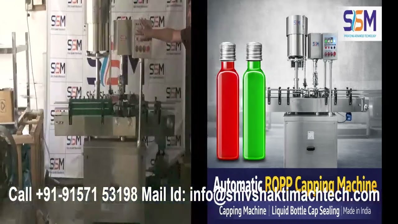 Automatic ROPP Capping Machine for 180ml Flat Hipster Liquor PET Bottle & 20mm and 25mm Aluminum cap