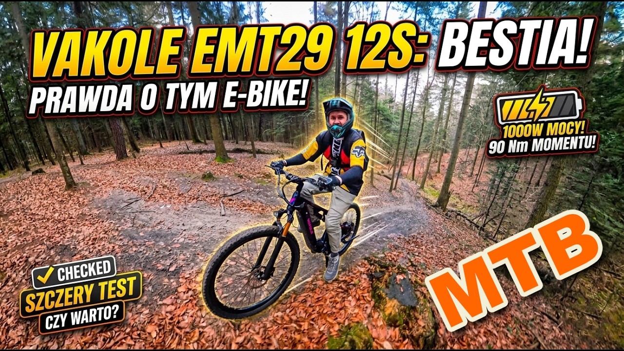 MTB elektryczny za mniej niż 7000 PLN? VAKOLE EMT29 12S