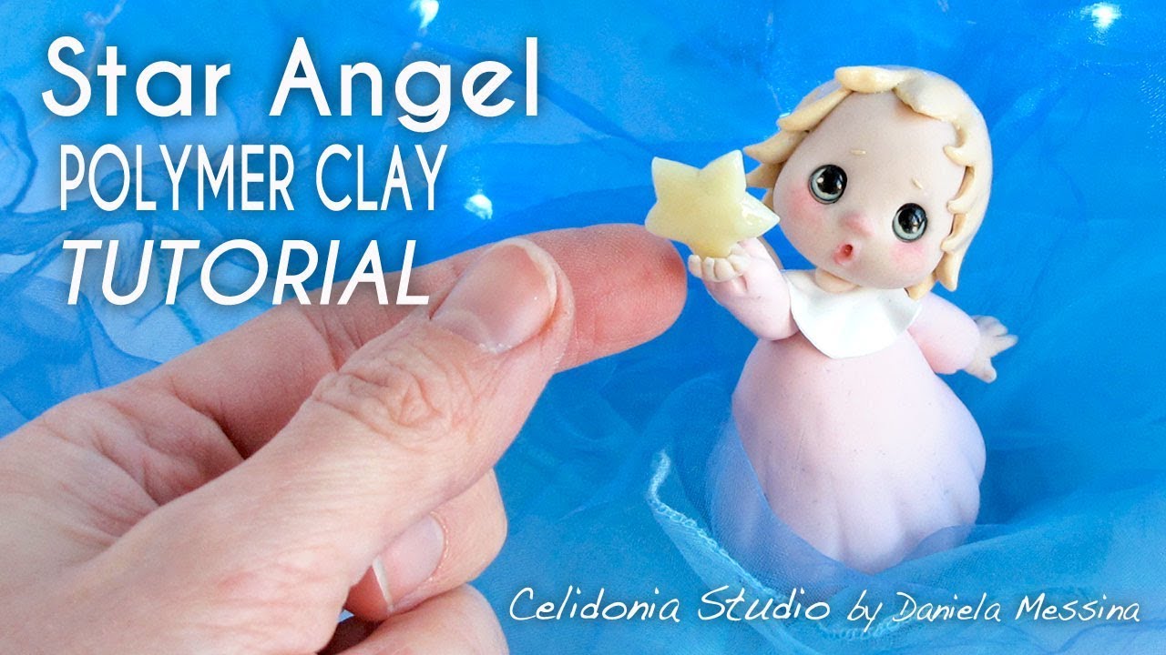 Christmas Tutorial - Polymer Clay Cute Angel with a Star
