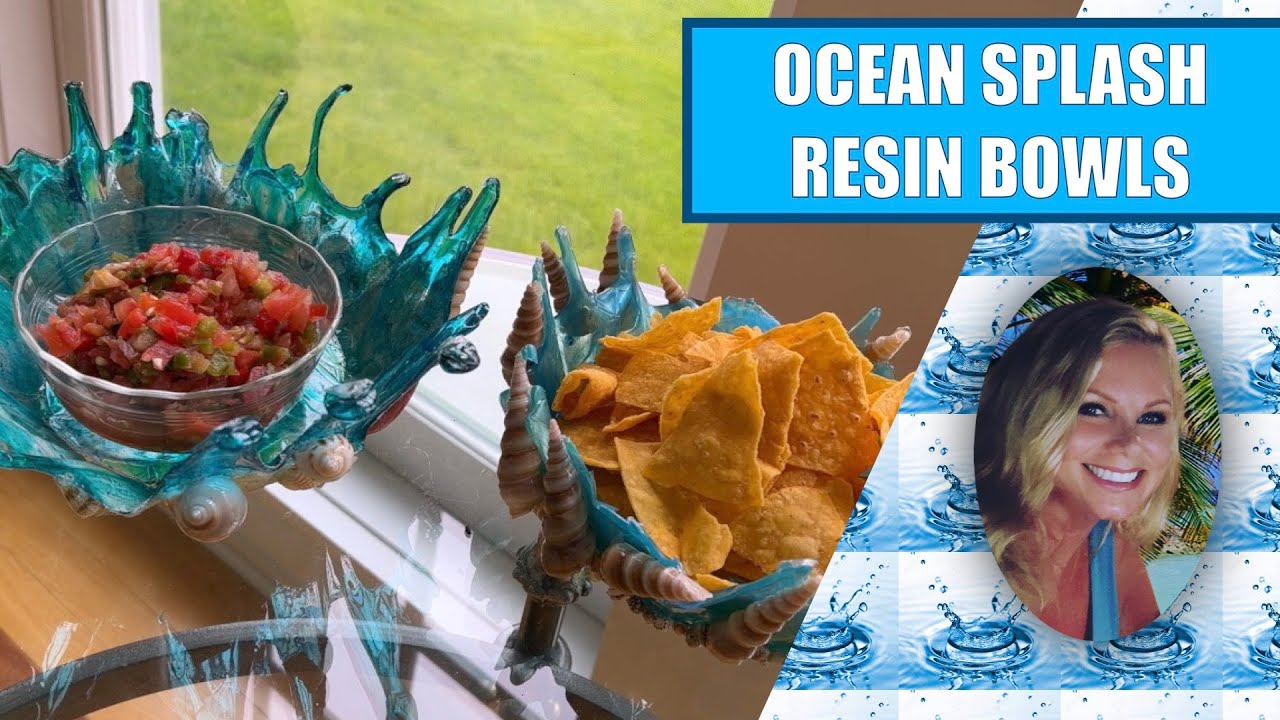 (157) Resin Ocean Splash Bowls