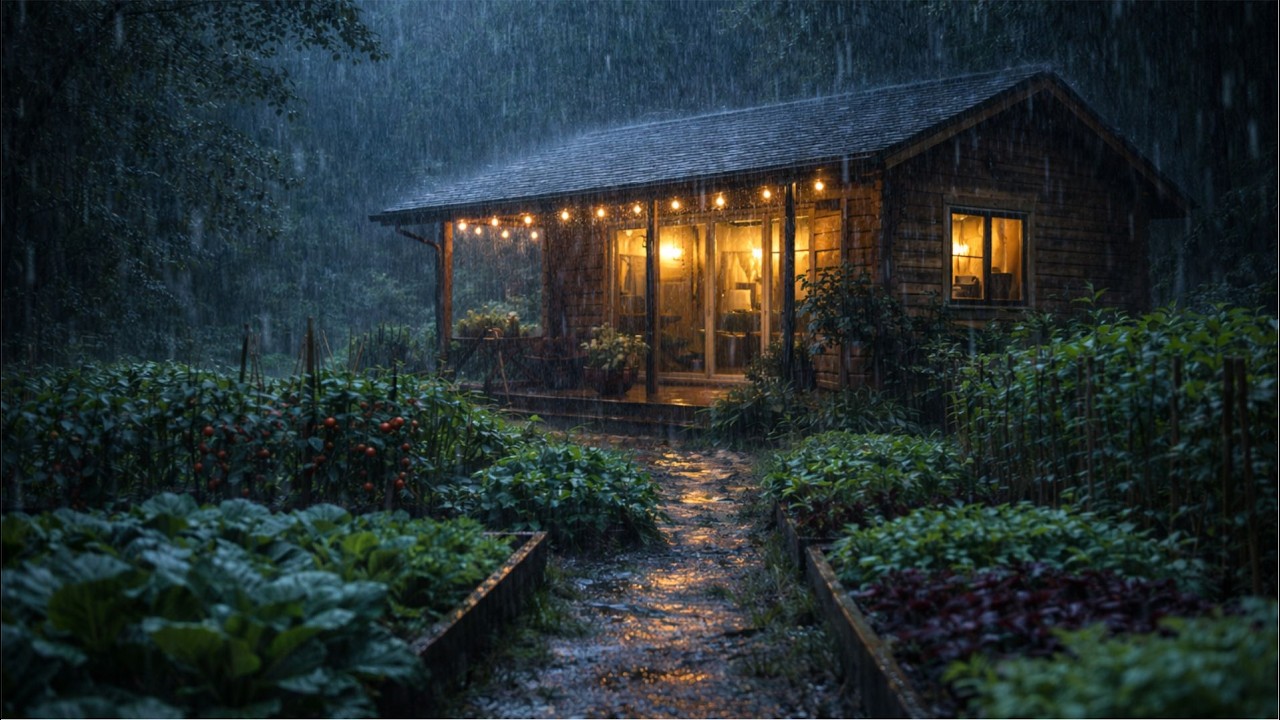 Relaxing rain sounds for bedtime, calming sleep therapy