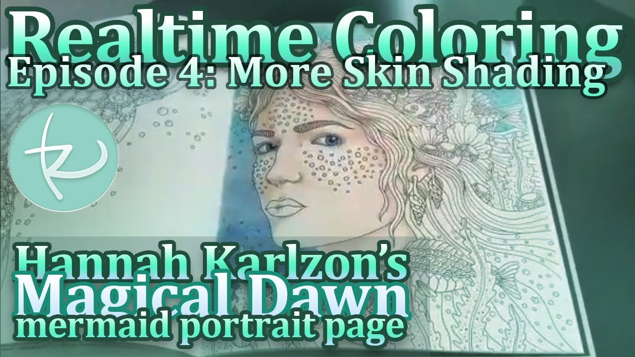 Realtime Coloring Demo Series - Mermaid Portrait Episode 4 - Choosing Colors and Skin Shading