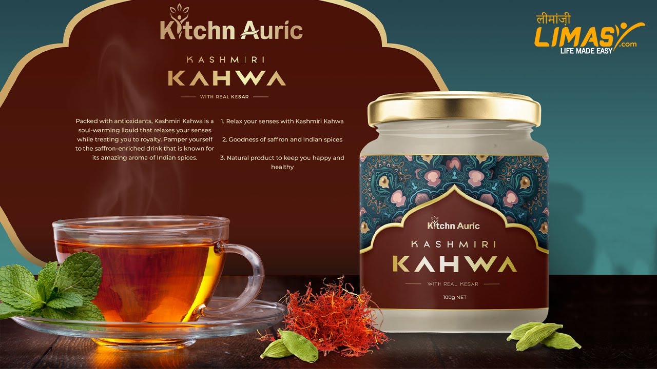 Kashmiri Kahwa or Kawa - With Real Kesar from Kashmir - Rich Aroma - Buy Online  from Limasy.com