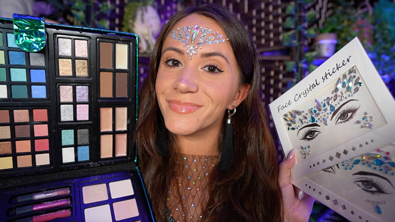 ASMR / Getting Your Ready For A Music Festival 🎉 (makeup, wigs, outfits)