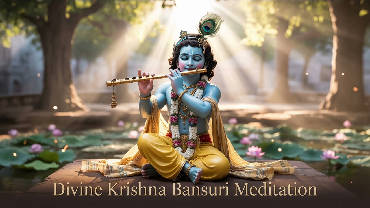 Divine Krishna Bansuri Meditation | Emotional Flute for Peace, Bhakti & Healing