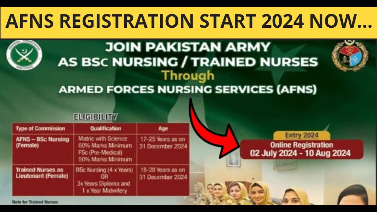 AFNS Registration has been started 2024// Join Pak Army// 2024