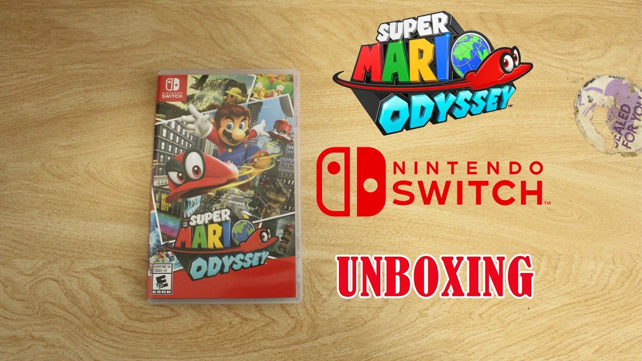 Super Mario Odyssey Nintendo Switch Unboxing