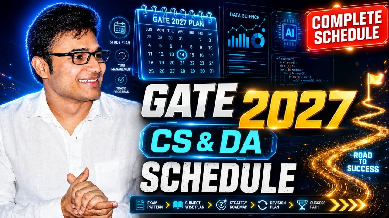 Расписание GATE 2027 CS и DA | Проф. Равиндрабабу Равула