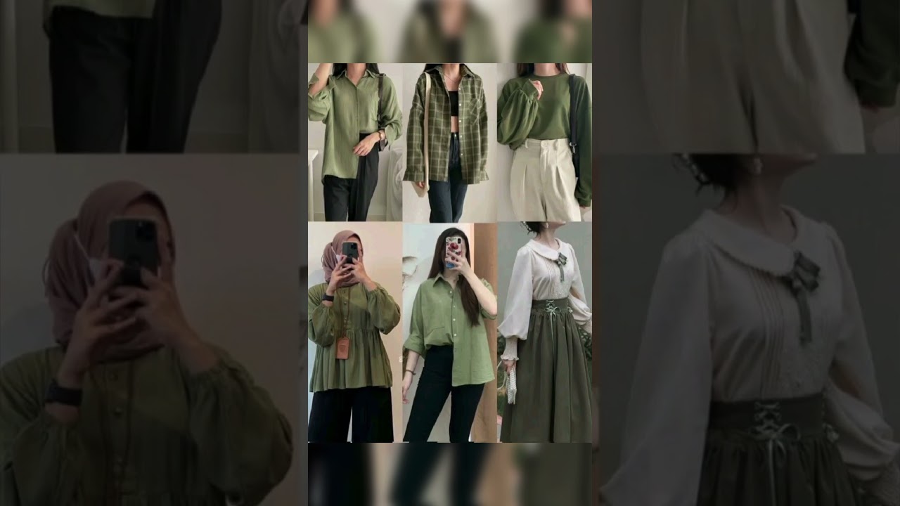 Different outfit styles in sage green color&hellip;#sagegreen #outfitideas #koreanoutfits#stystyle