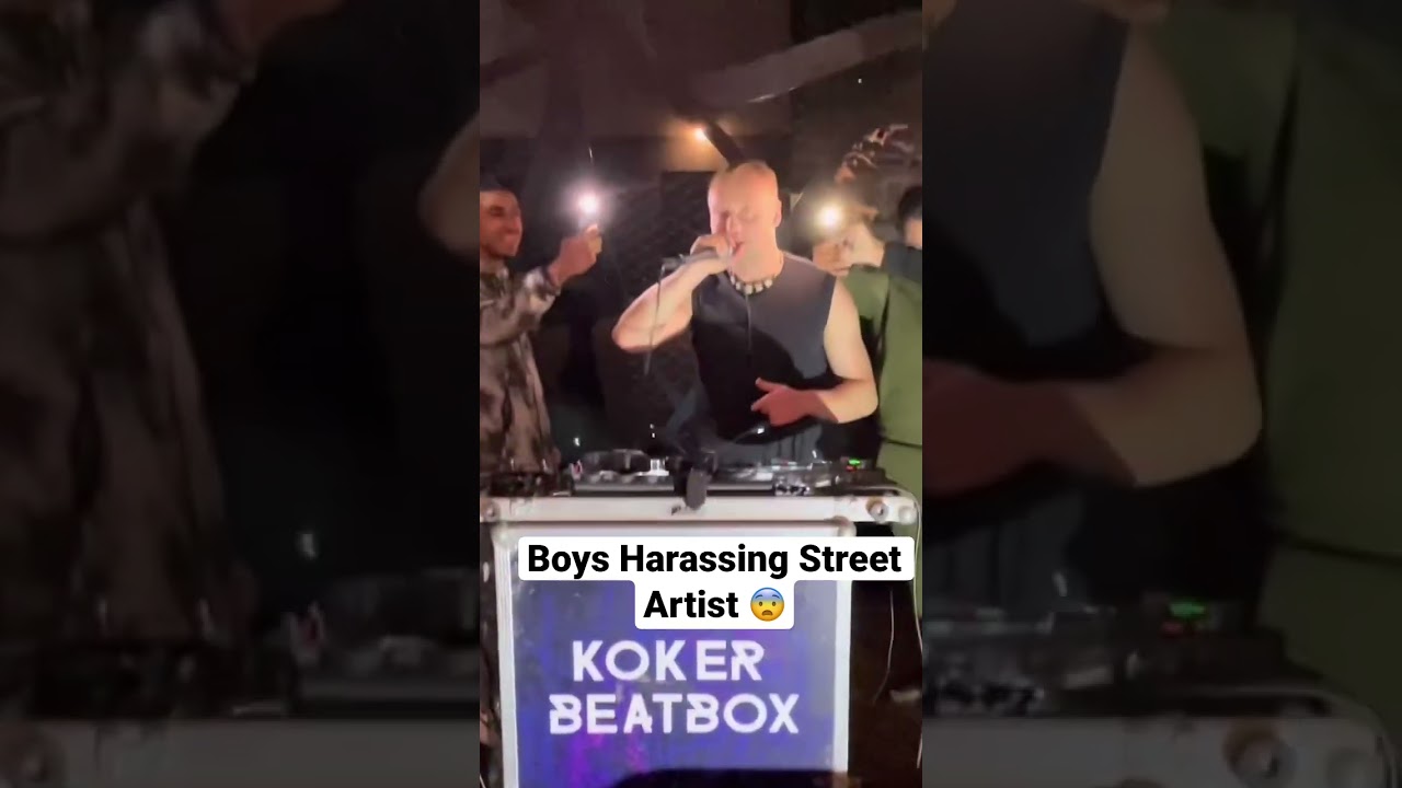 Boys Harassing Street Artist While Performing