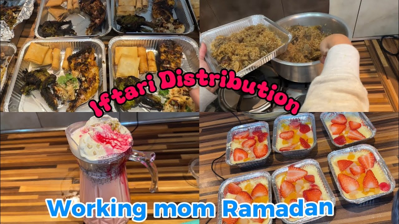 “Working Mom in the UK Prepares Full Homemade Iftari | Easy Recipes + Neighborhood Distribution 🌙”