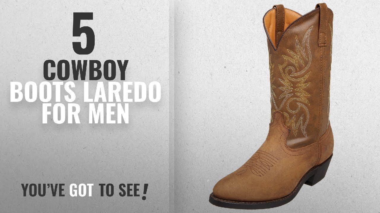Top 10 Cowboy Boots Laredo [ Winter 2018 ]: Laredo Men's 12” Trucker boot,Tan Distressed,10.5 D US