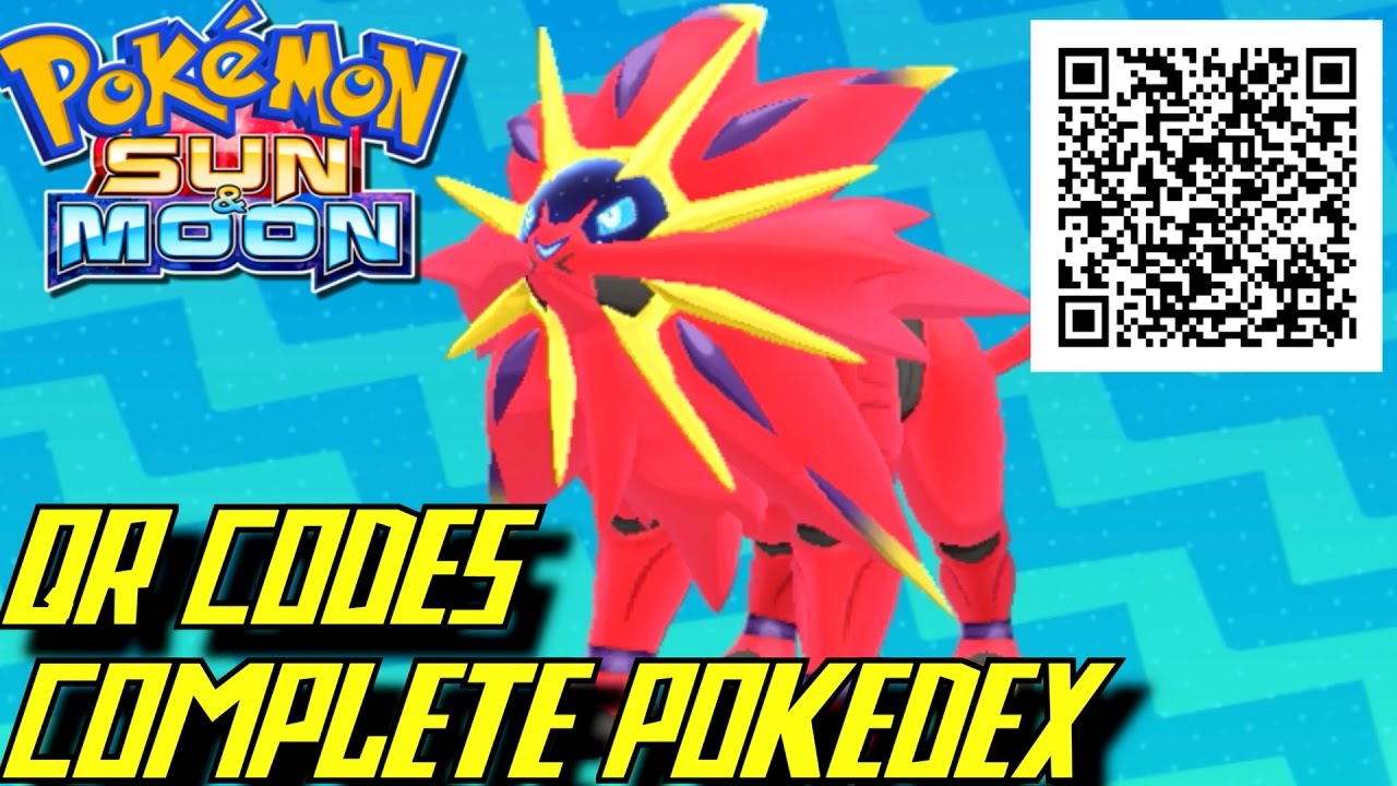 Pokémon Sun and Moon - Complete Pokédex (ALL QR Codes & Shinies)