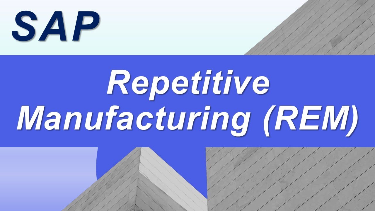 SAP Repetitive Manufacturing (REM) | #sapwithik | #sappp