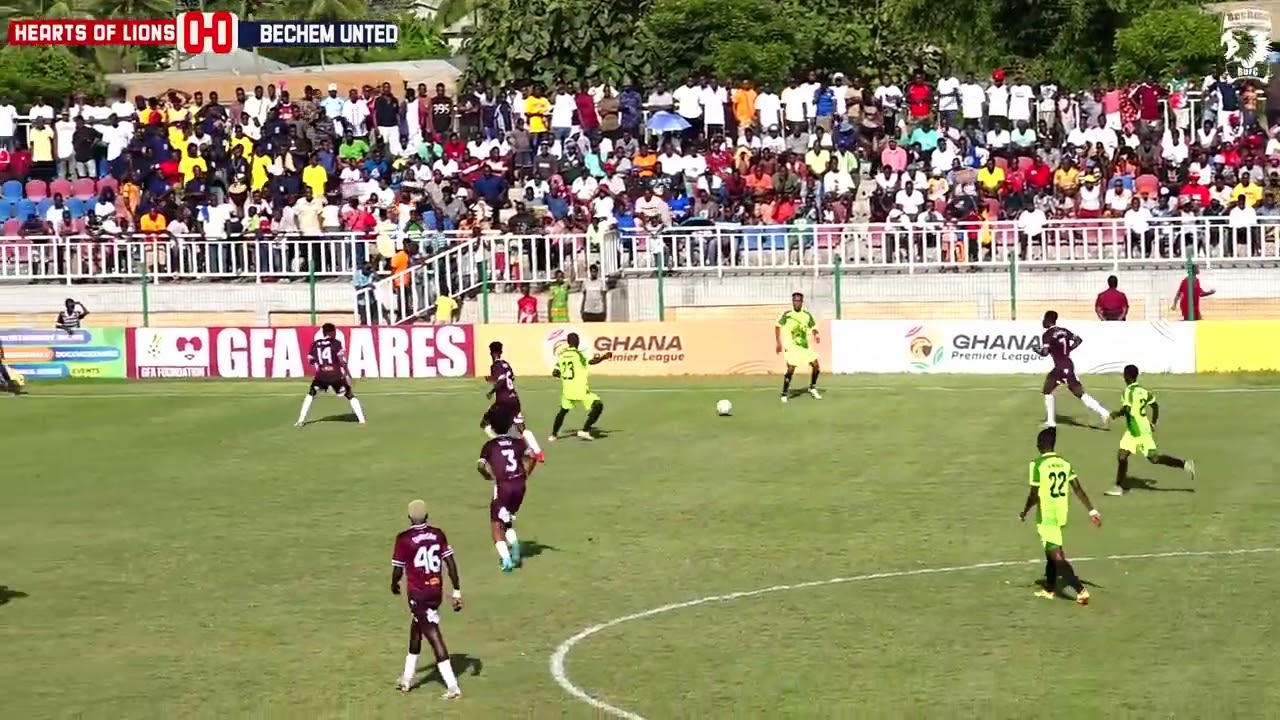 📹 𝙃𝙄𝙂𝙃𝙇𝙄𝙂𝙃𝙏𝙎 Hearts Of Lions 1️⃣🆚0️⃣ Bechem United  #GPLWk3#BUFC💚