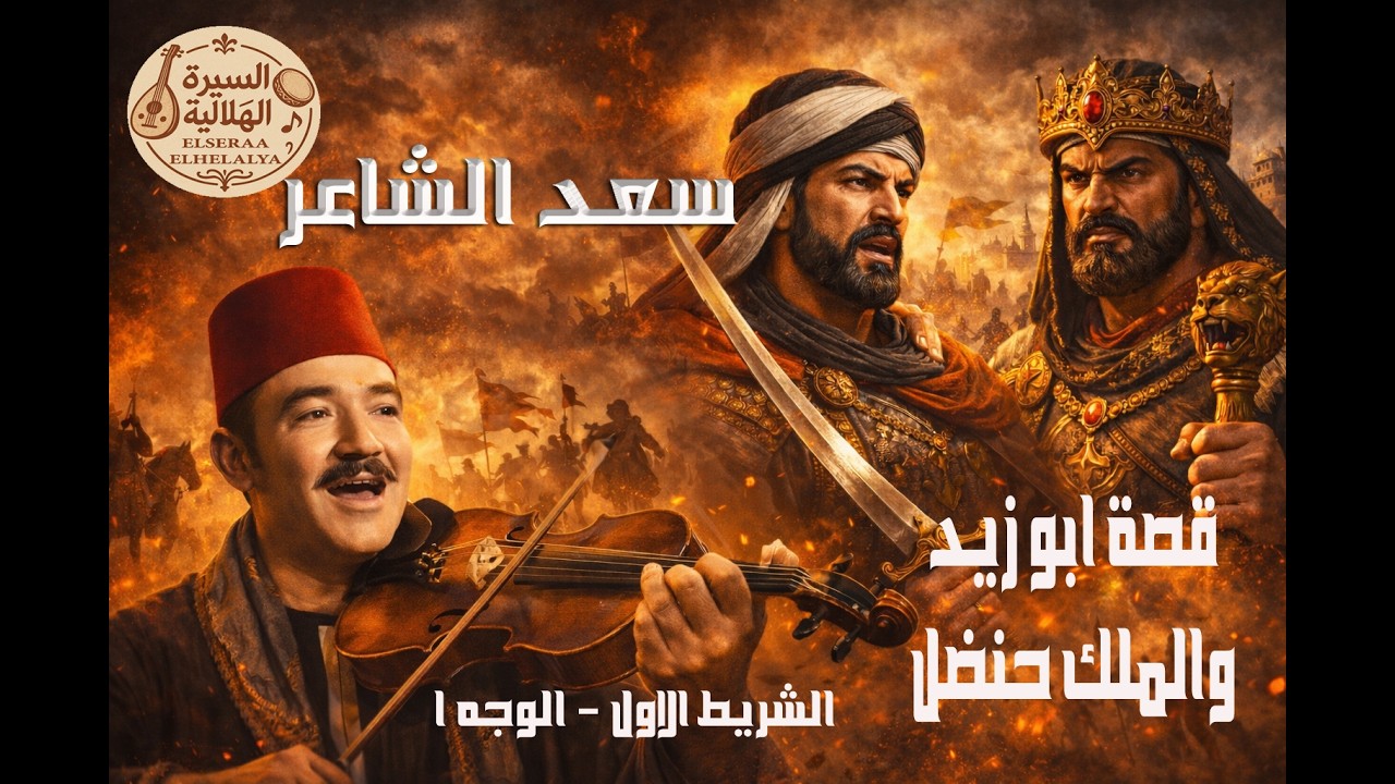 سعد الشاعر - قصة ابو زيد والملك حنضل  - الشريط الاول الوجه 1 - السيرة الهلالية