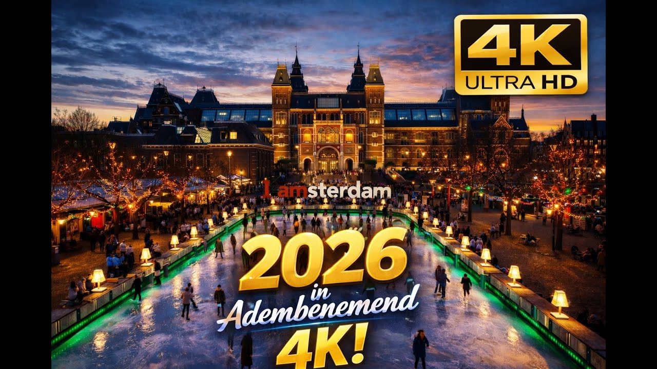 Amsterdam Museumplein in 2026 🇳🇱 | Stunning 4K Ultra HD