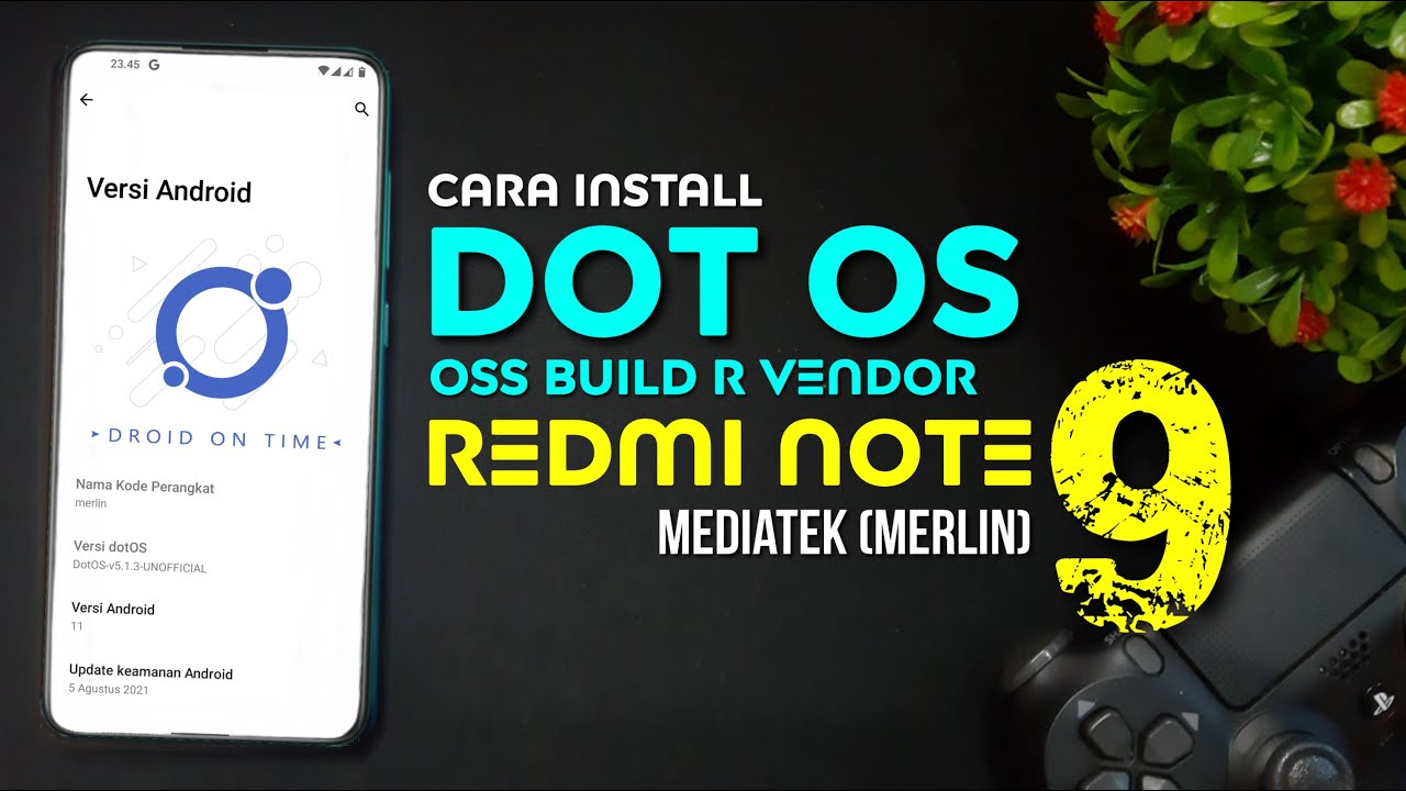 Cara Install Dot OS OSS Build R Vendor Redmi Note 9 Merlin - Miui Tutorial 2021 | RiceTech