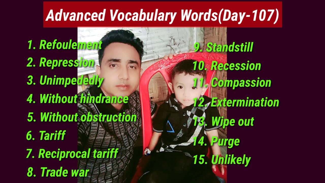 (Day-107)Advance Vocabulary Words// English Rohingya Trending Words