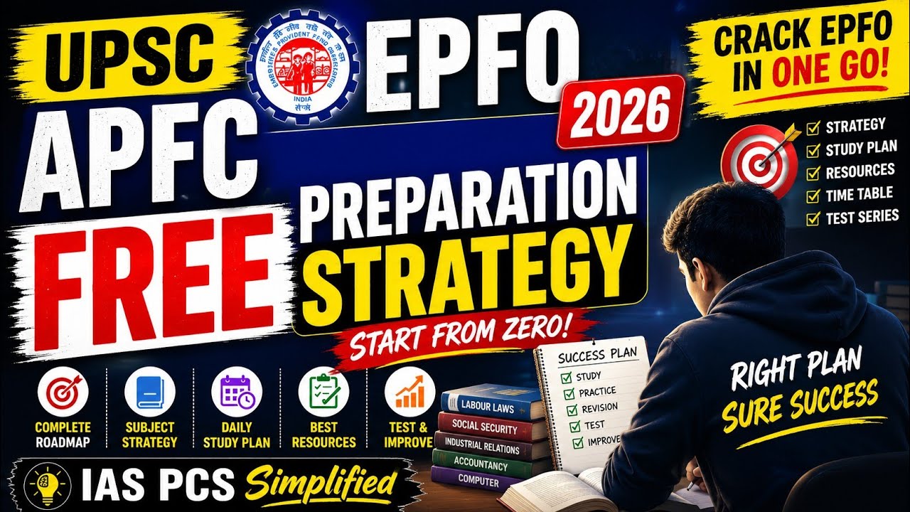 UPSC EPFO APFC 2026 🔥 FREE PREPARATION STRATEGY| Complete Study Plan + Resources #EPFOAPFC