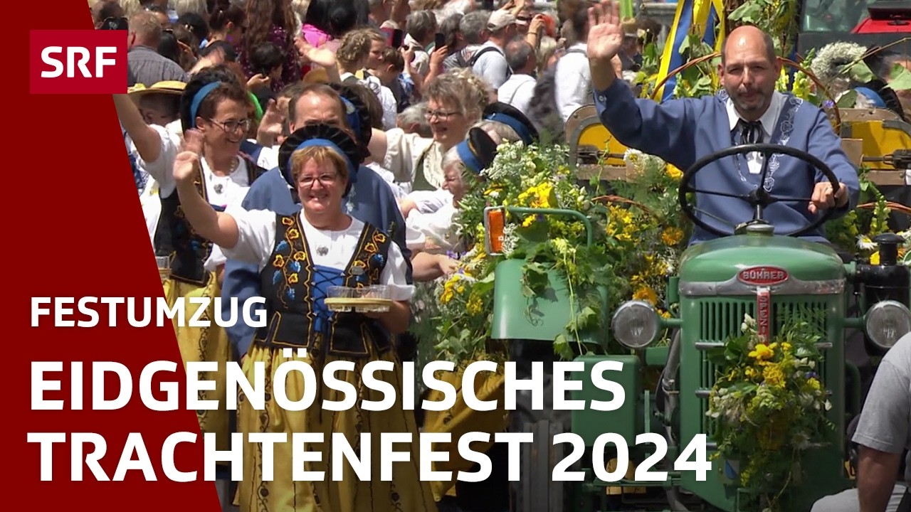 Festumzug vom Eidgenössischen Trachtenfest 2024 Zürich  | Potzmusig - Volksmusik | SRF