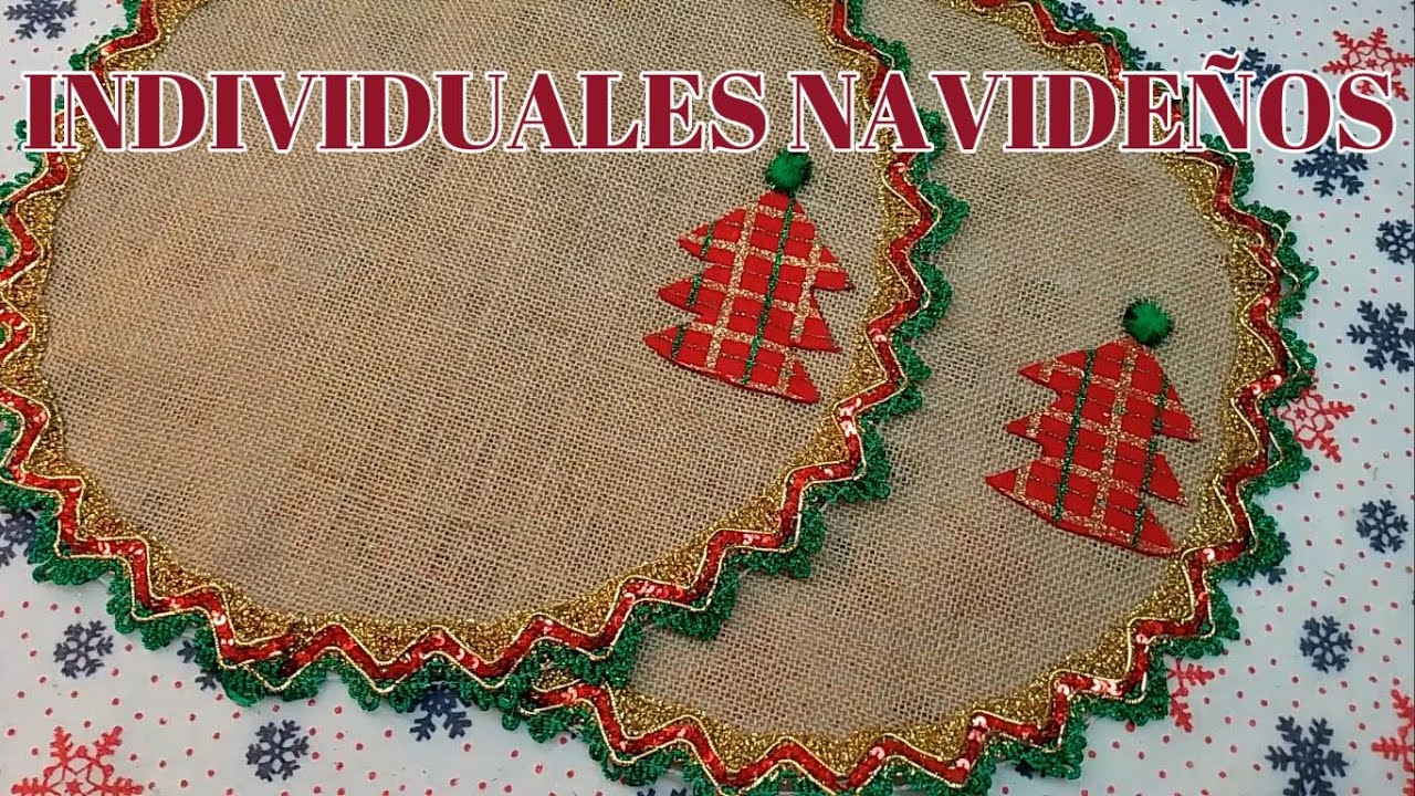 ❤️Como Hacer INDIVIDUALES NAVIDE&Ntilde;OS en 10 minutos/ how to make christmas placemats in 10 minutes