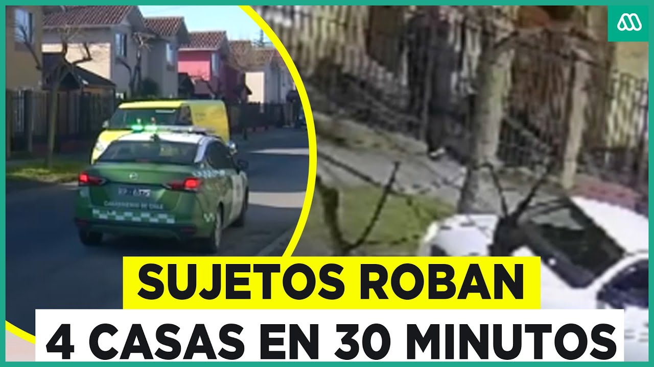 Descaro total: Sujetos robaron 4 casas en 30 minutos