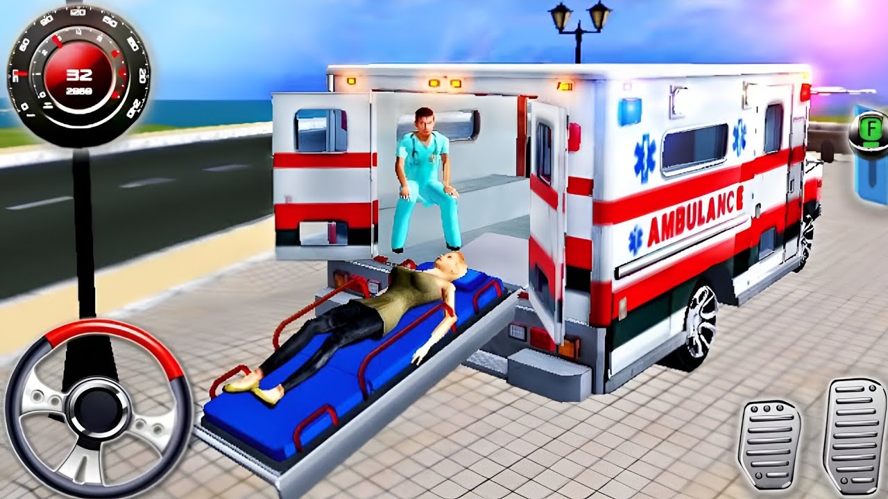 Ambulance Rescue City Driving 3D - 911 Rescue Emargency Van Simulator - Android Gameplay part-2