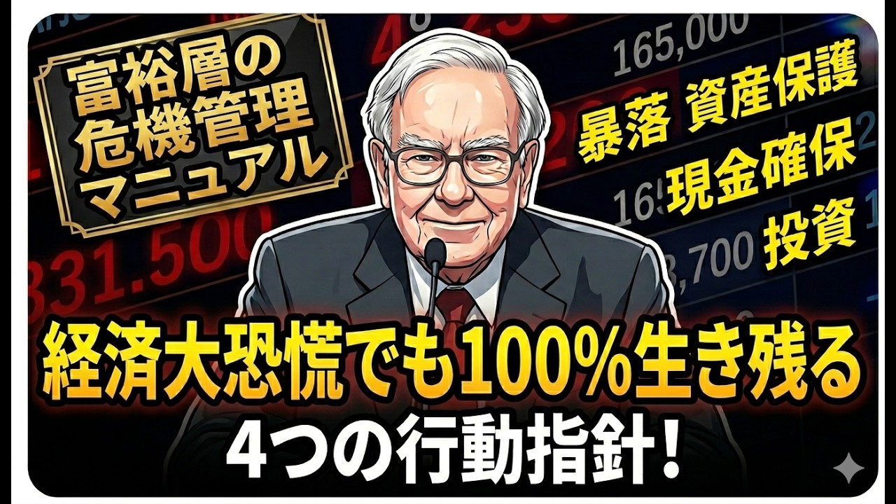 【2026年最新】経済大恐慌でも100%生き残る4つの行動指針！富裕層の危機管理マニュアル