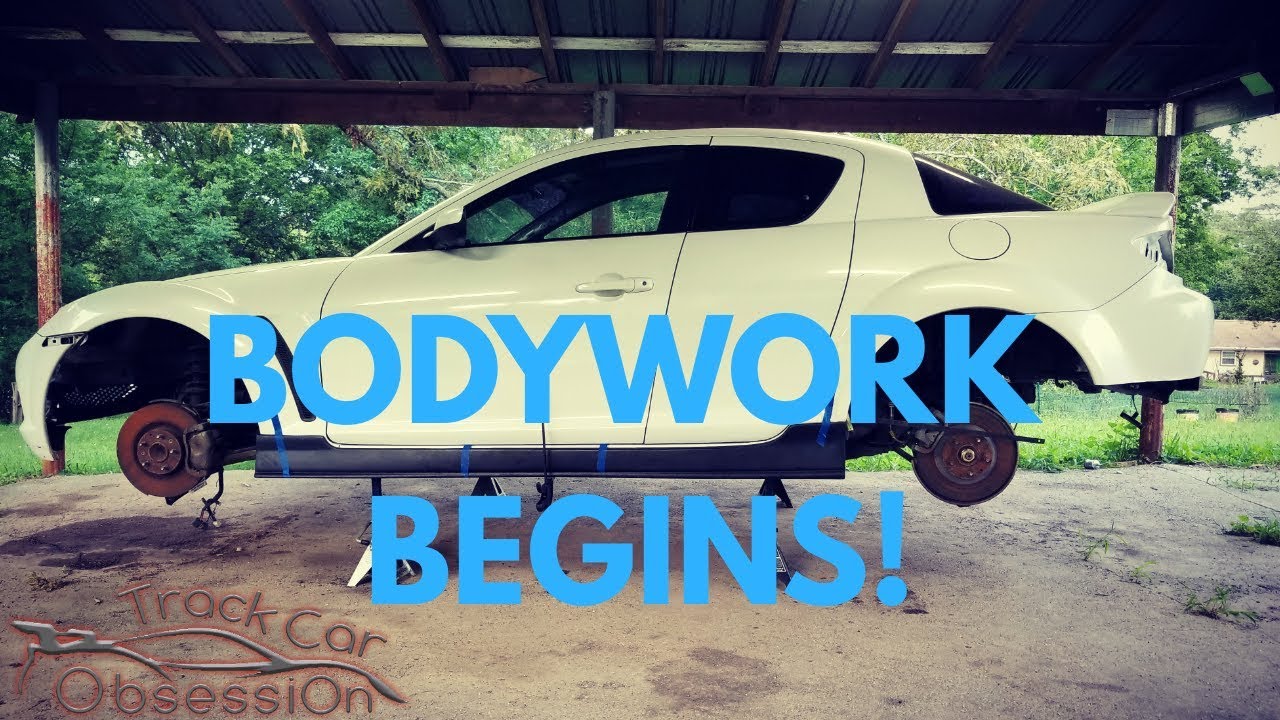 Mazda RX-8 Bodywork Mods Begin! Cut Bumper & New Sideskirts