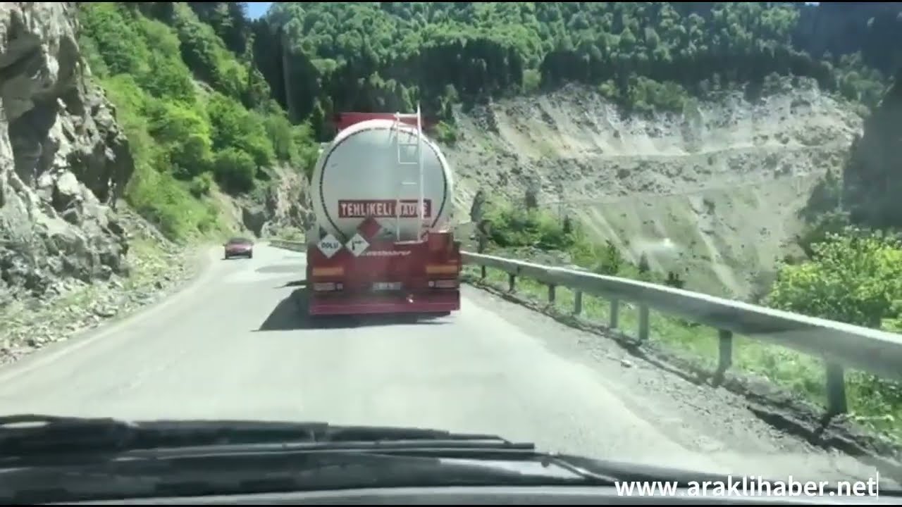 Araklı Bayburt Yolundaki Tehlike!