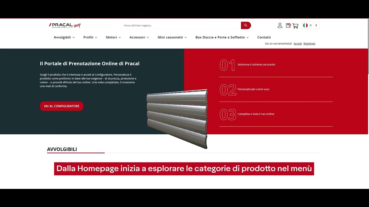 Come acquistare tapparelle Pracal online?